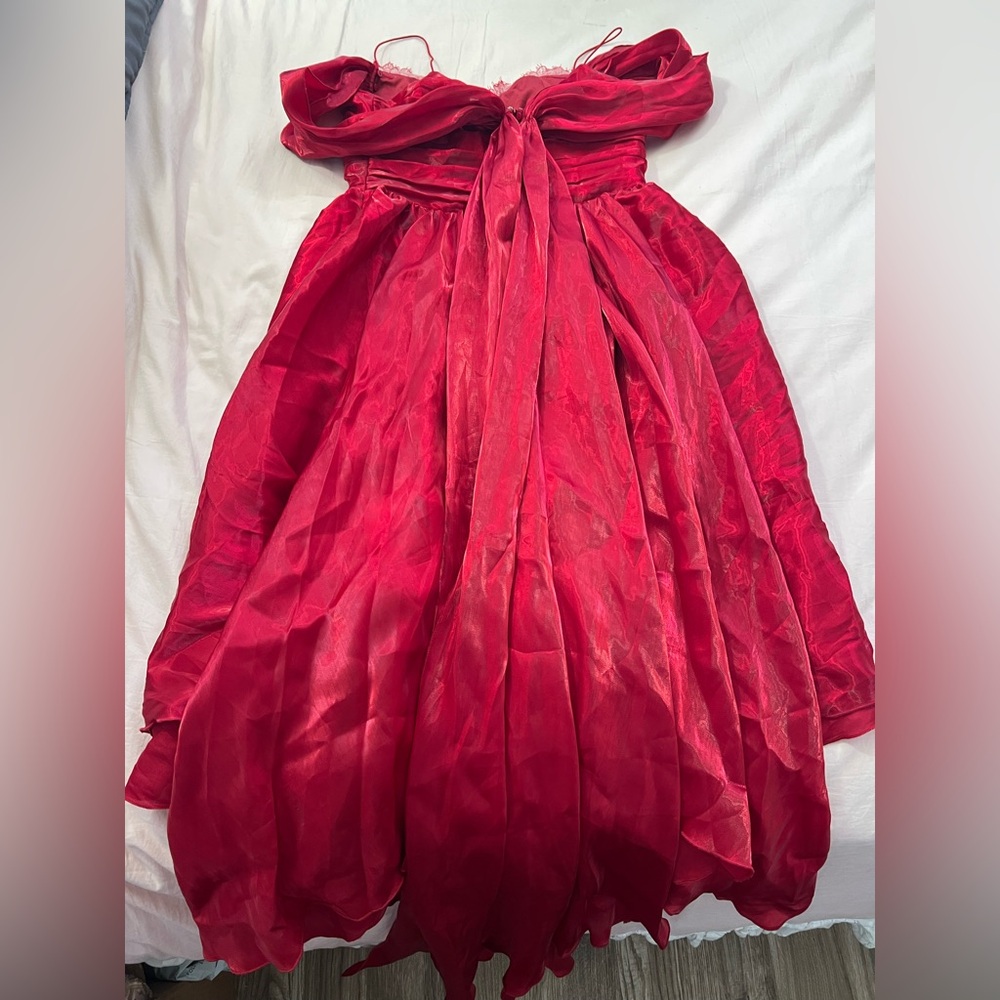 Lacemade Red Elegant Dress - Picture 3 of 5
